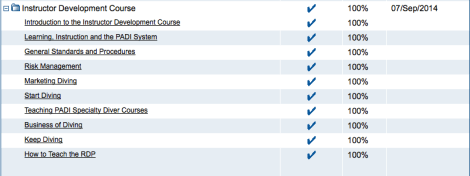 IDC Training using the PADI eLearning option