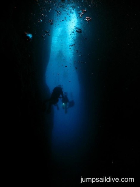 The inland sea in Gozo, giant swim-through, cavern or cave?