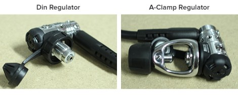 DIN or A-Clamp image from simplyscuba.com